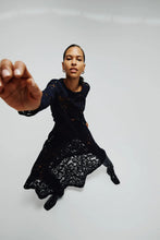 Load image into Gallery viewer, ENID Orchid lace dress Black
