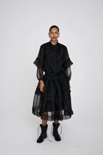Load image into Gallery viewer, Everlyn Orgaza layer shirt jacket Black
