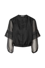 Load image into Gallery viewer, Everlyn Orgaza layer shirt jacket Black
