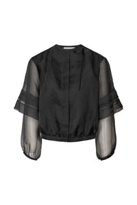 Everlyn Orgaza layer shirt jacket Black