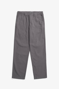 Ezra Relaxed Organic Stretch Twill Trouser, Graphite