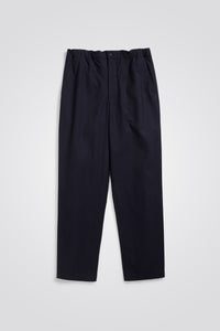Ezra Cotton Wool Trousers Dark Navy