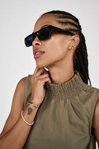 Fiola poplin top Dry bark