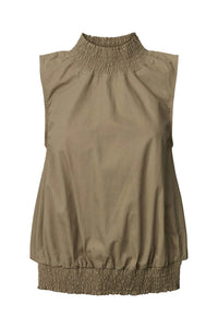 Fiola poplin top Dry bark