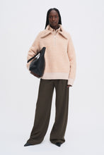 Load image into Gallery viewer, Fluffy Half Zip Sweater, Dusty Pink
