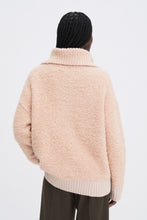Load image into Gallery viewer, Fluffy Half Zip Sweater, Dusty Pink
