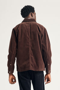 Folke Wide Wale Corduroy Chore Jacket, Espresso