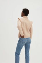 Load image into Gallery viewer, Roll Neck Frill Cable Sweater White
