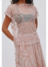 Load image into Gallery viewer, GRITT Scribble boxy tee, Blush
