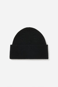 Wool Rib Hat Black