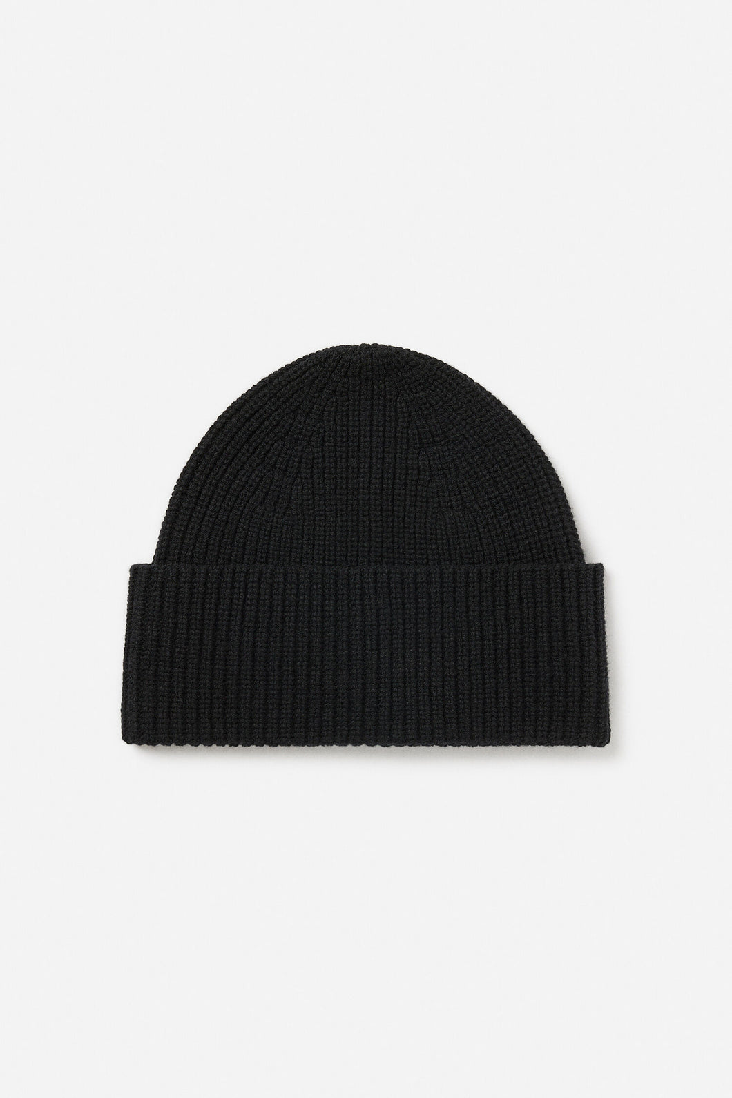 Wool Rib Hat Black