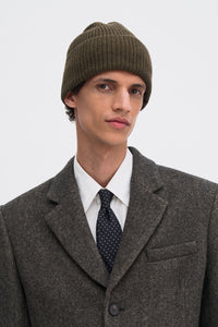 Wool Rib Hat Moss Green