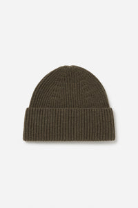 Wool Rib Hat Moss Green