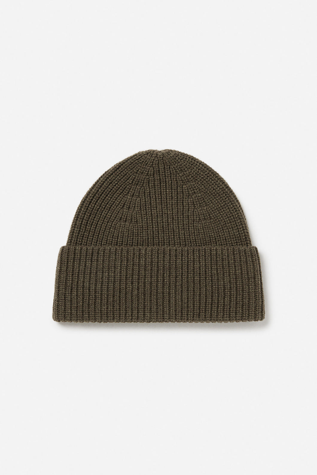 Wool Rib Hat Moss Green