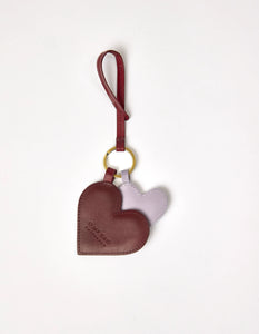 Hearts Bag Charm, Ruby