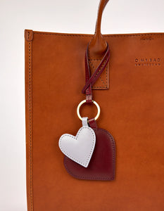 Hearts Bag Charm, Ruby