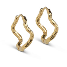 Load image into Gallery viewer, Holly Hoops Large 925S Gold
