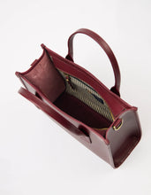 Load image into Gallery viewer, Jackie Midi Leather Strap Dark Cherry Classic Leather

