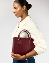 Load image into Gallery viewer, Jackie Midi Leather Strap Dark Cherry Classic Leather
