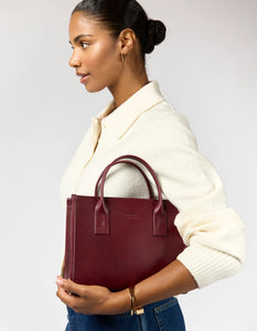 Jackie Midi Leather Strap Dark Cherry Classic Leather