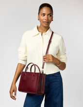 Load image into Gallery viewer, Jackie Midi Leather Strap Dark Cherry Classic Leather
