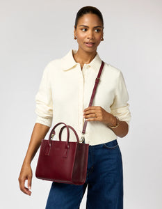 Jackie Midi Leather Strap Dark Cherry Classic Leather
