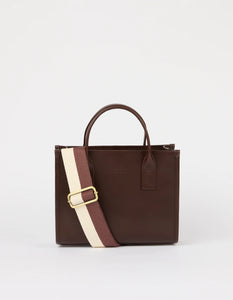 Jackie Midi Webbing Strap Chocolate Classic Leather