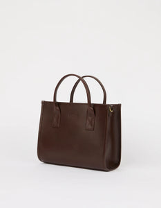 Jackie Midi Webbing Strap Chocolate Classic Leather