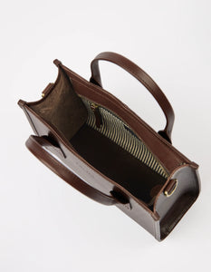 Jackie Midi Webbing Strap Chocolate Classic Leather
