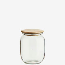 Load image into Gallery viewer, Glass jar with wooden lid 13x17cm
