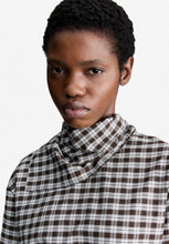 Laden Sie das Bild in den Galerie-Viewer, Jasmin tie-neck blouse, Marron
