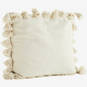 Cushion cover w. tassels 60x60 Offwhite