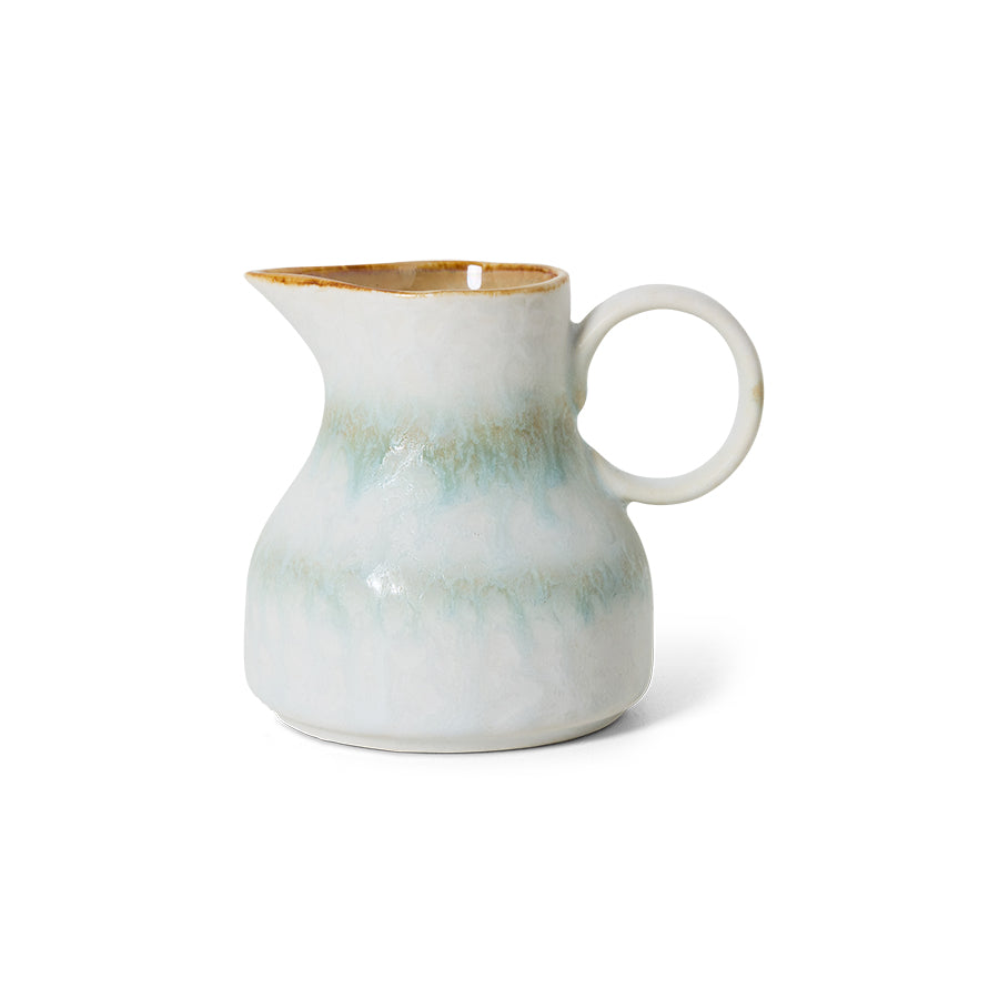 70s ceramics milk jug, petal