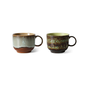 70s ceramics tea cups odyssey (set of 2)