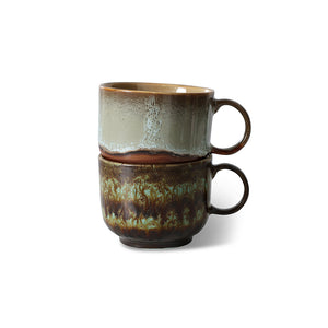 70s ceramics tea cups odyssey (set of 2)