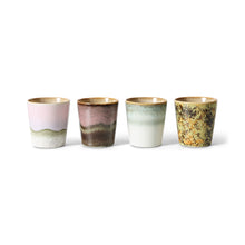 Load image into Gallery viewer, 70s ceramics coffee mugs serendipity (set of 4)
