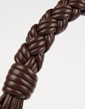 Load image into Gallery viewer, Leo Twisted Handle Chocolate Soft Grain Leather
