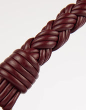 Load image into Gallery viewer, Leo Twisted Handle Dark Cherry Soft Grain Leather
