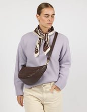 Load image into Gallery viewer, Leo Midi, Chocolate Woven Soft Grain Leather
