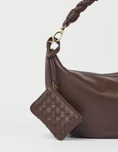 Laden Sie das Bild in den Galerie-Viewer, Lexi Mini, Chocolate Woven Soft Grain Leather
