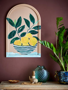 Limone Illustration w. Frame, Yellow