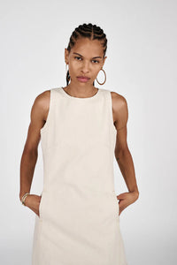 Lizl denim dress Ecru