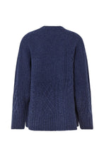 Laden Sie das Bild in den Galerie-Viewer, LUKA Patchwork knit cardigan, Indigo
