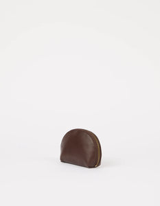 Make up Case Small Chocolate Soft Grain Leather