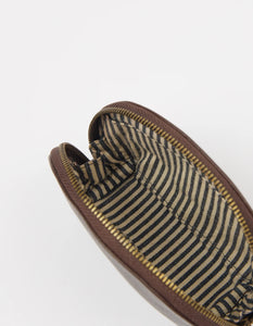 Make up Case Small Chocolate Soft Grain Leather