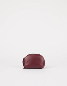 Make up Case Small Dark Cherry Soft Grain Leather