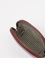 Load image into Gallery viewer, Make up Case Small Dark Cherry Soft Grain Leather
