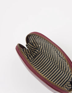 Make up Case Small Dark Cherry Soft Grain Leather