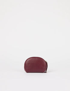 Make up Case Small Dark Cherry Soft Grain Leather