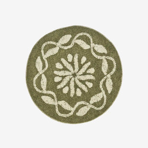 Round tufted bath mat 60cm